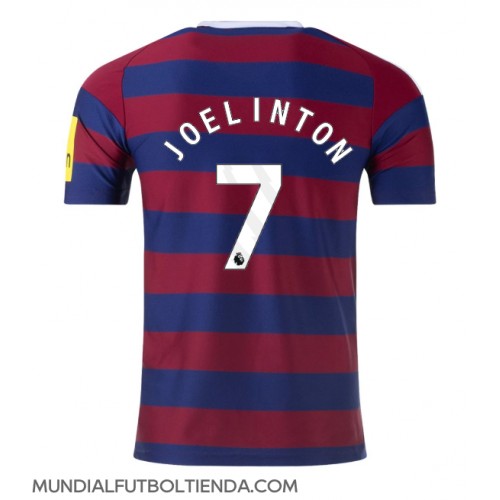 Camiseta Newcastle United Joelinton #7 Segunda Equipación Replica 2024-25 mangas cortas